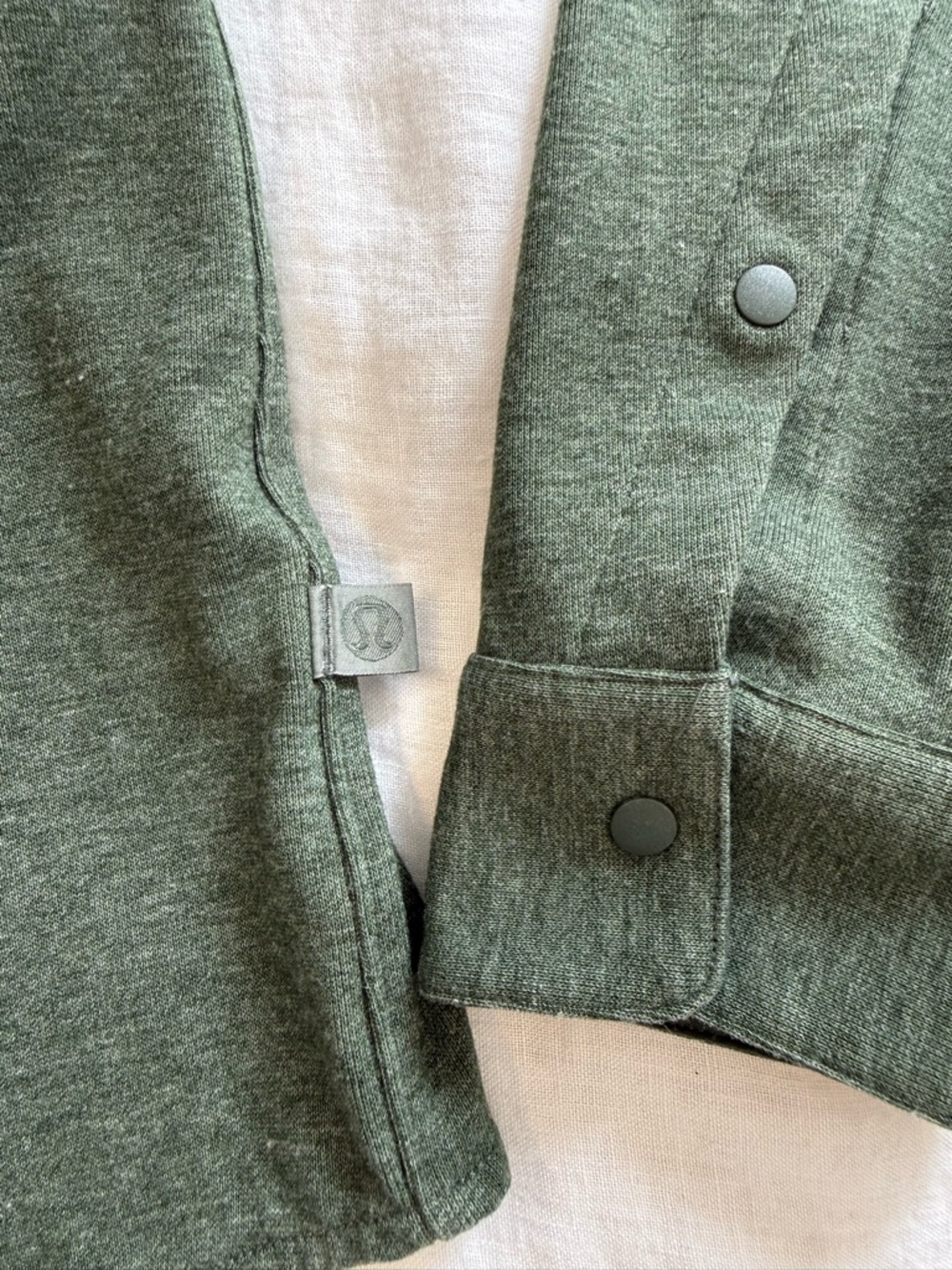 Lululemon Soft Knit Overshirt Heathered Smoked Spruce M3CZMS - Picture 8 of 15